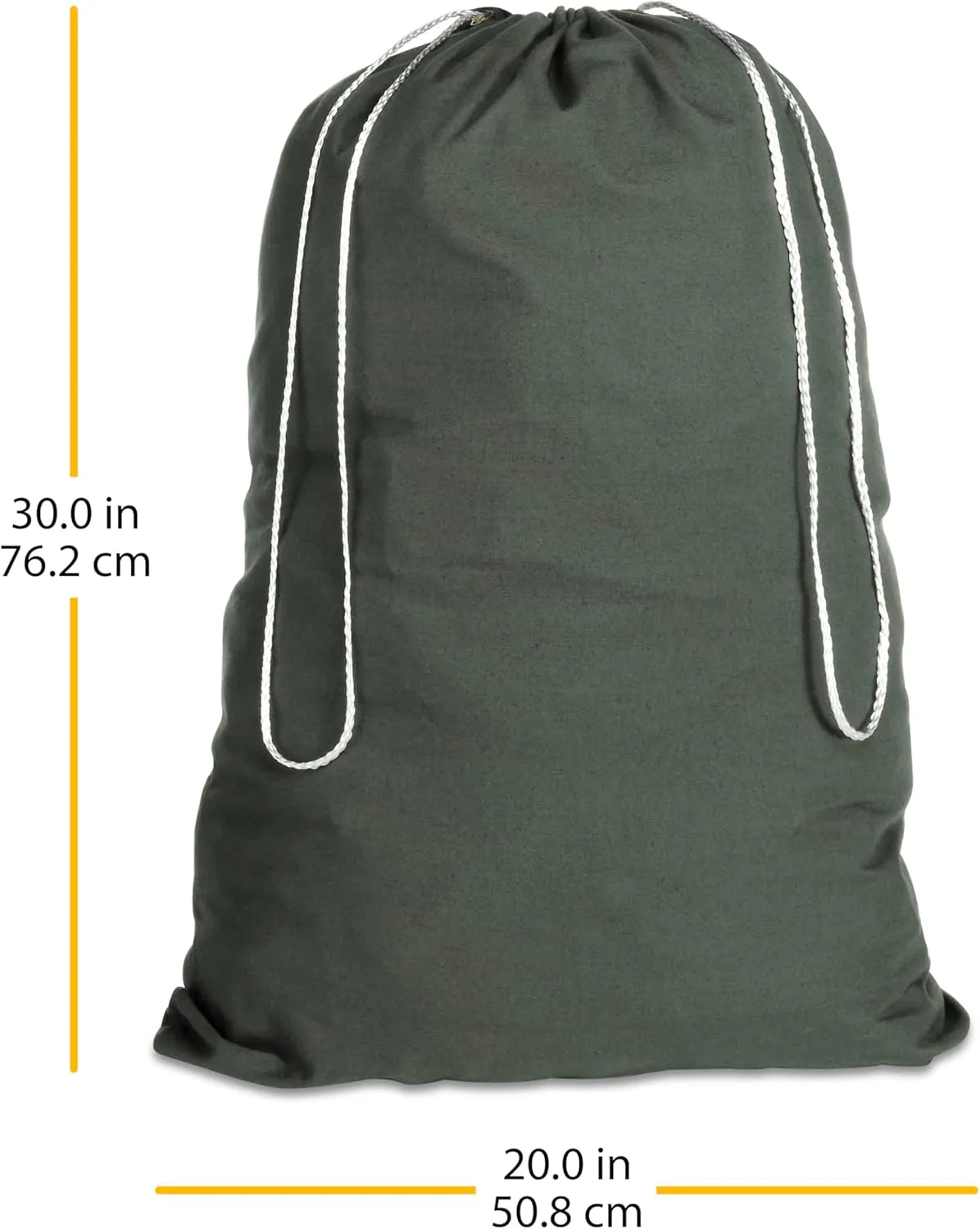 Whitmor 6353-1191-GRN Cotton Laundry Bag-Duffel Green