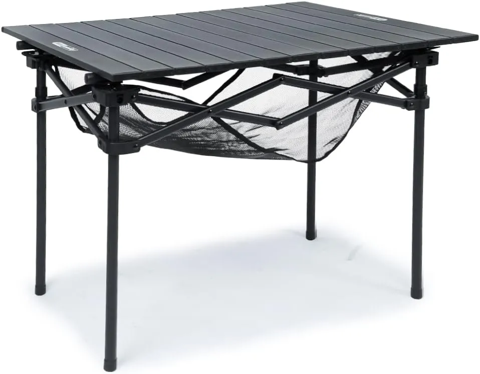 Whitsunday Aluminum Folding Outdoor Camping Table Compatible with Wagons (Carbon Black, Square (H))