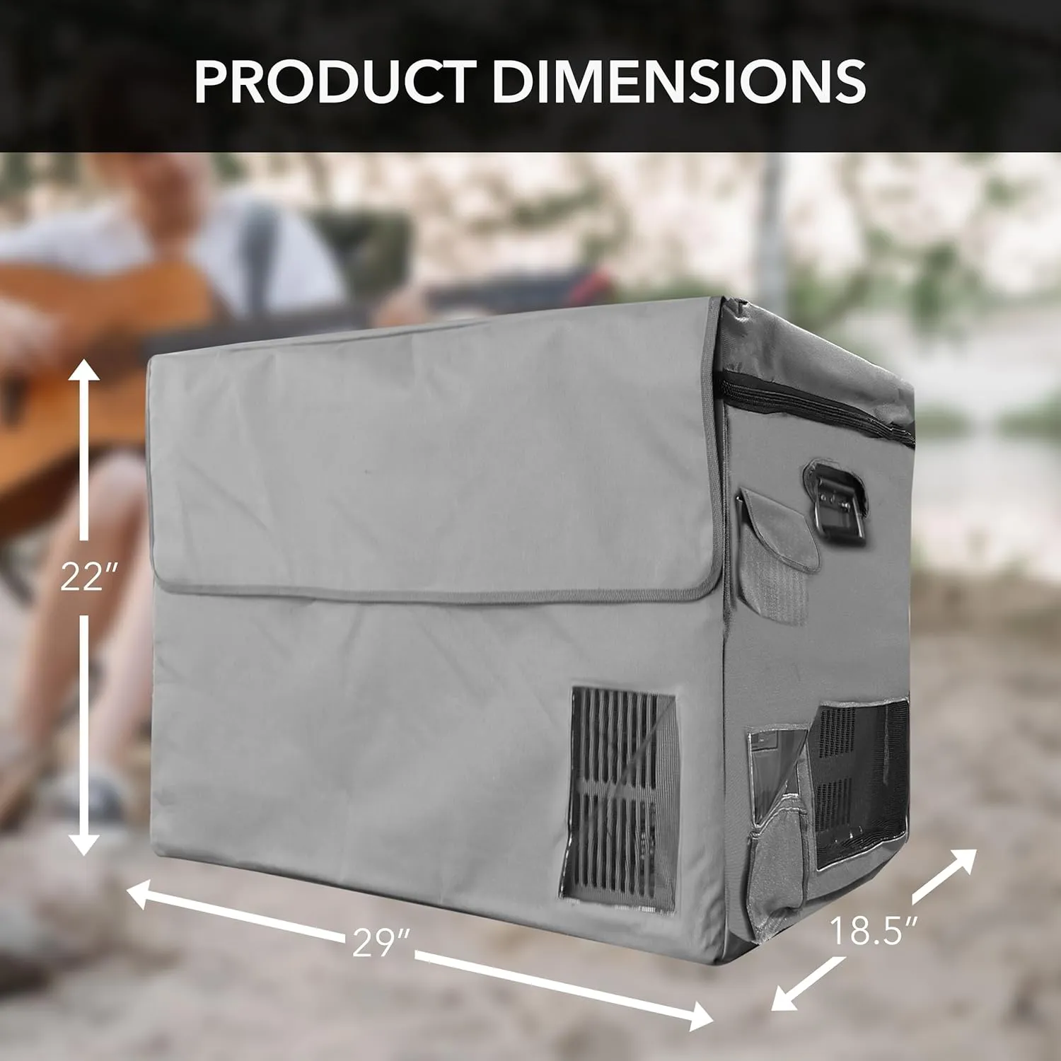Whynter FM-6TBG Insulated Transit Bag for Portable Refrigerator/Freezer Model FM-65G, Gray