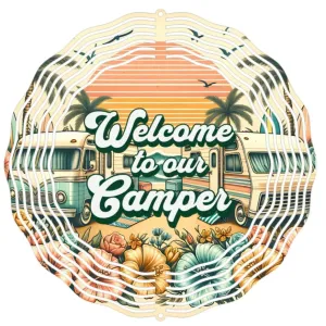 Wind Spinner 8" - Welcome to Our Camper (Retro)