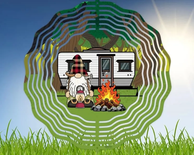 Wind Spinner- Camping Gnome