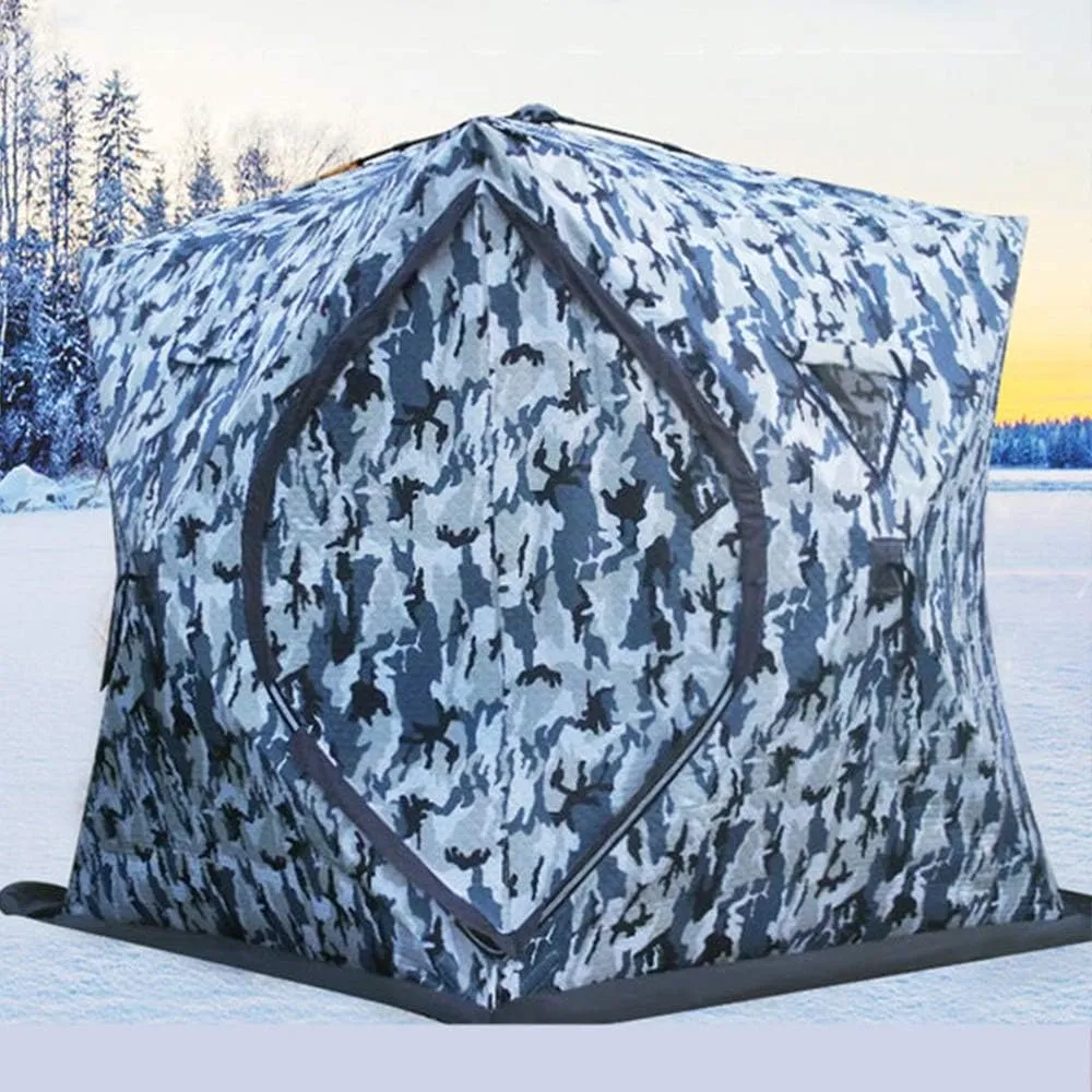 Winter Tent Winter Ice Fishing Tent Outdoor Camping Tent 3 Season Windproof Mountaineering Hiking and Fishing to Quickly Set Up 4 People for Family Short Weekends