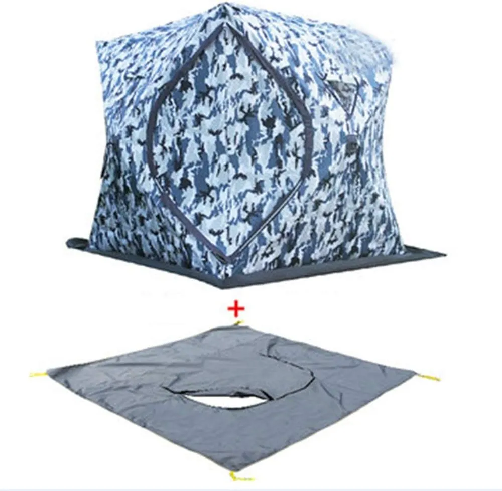 Winter Tent Winter Ice Fishing Tent Outdoor Camping Tent 3 Season Windproof Mountaineering Hiking and Fishing to Quickly Set Up 4 People for Family Short Weekends