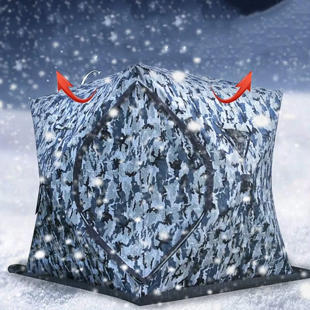 Winter Tent Winter Ice Fishing Tent Outdoor Camping Tent 3 Season Windproof Mountaineering Hiking and Fishing to Quickly Set Up 4 People for Family Short Weekends