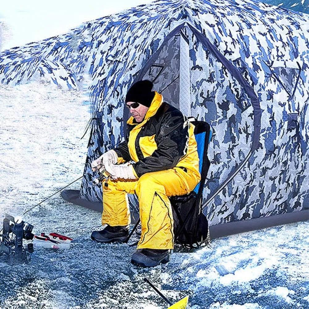 Winter Tent Winter Ice Fishing Tent Outdoor Camping Tent 3 Season Windproof Mountaineering Hiking and Fishing to Quickly Set Up 4 People for Family Short Weekends