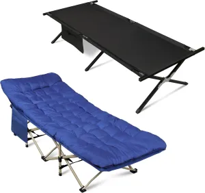 WLIVE Camping Cots for Adults, Folding Cots for Sleeping, Outdoor Folding Bed with Carry Bag, Portable Camping Bed for Sleeping, Resting, Camping
