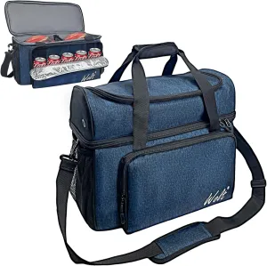 WOLT 2 Ball Bowling Bag with Padded Holder - Fits Shoes Up to Mens Size 16, Bowling Accessories
