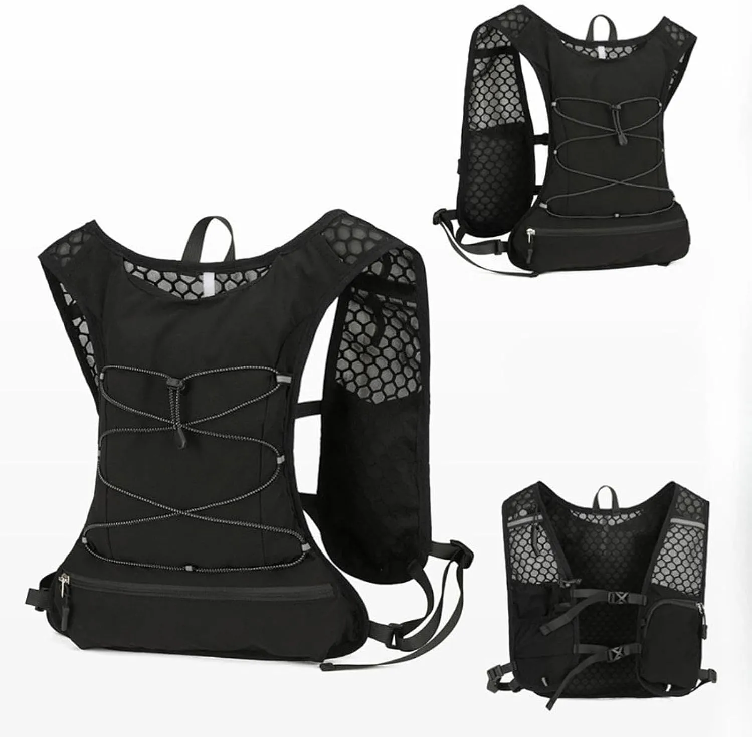 Women Running Vest Water Pack Comfortable Runner Rucksack Portable Hydration Backpack Sports Bag for Hiking Climbing Race
