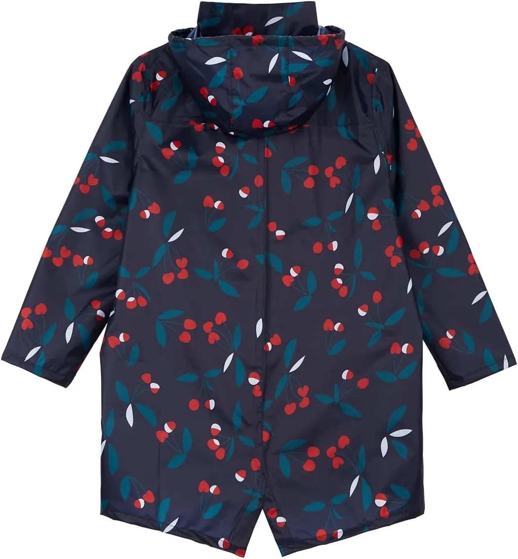 Women Waterproof Lightweight Rain Jacket Outdoor Hooded Raincoat