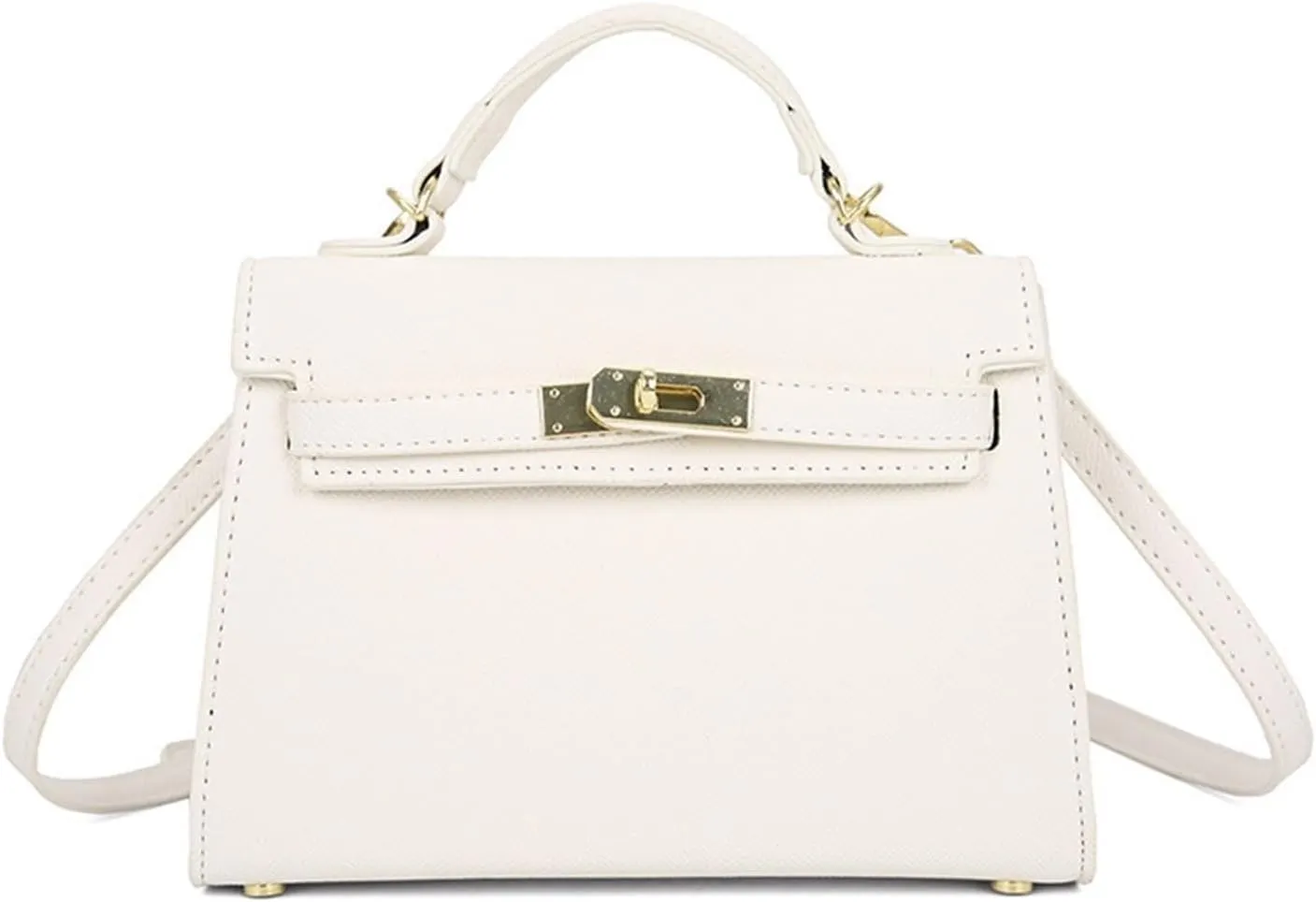 Women's Advanced Sense of Foreign Style Handbag One-shoulder Diagonal Bag Commuter Joker Small Bag(White)