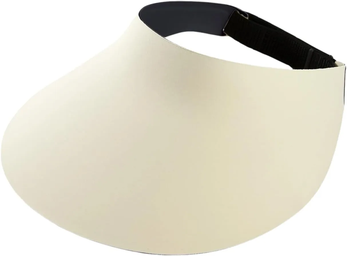 Women's Sun Visor Hat Wide Brim Sport Visor Adjustable Tennis Golf Visor Summer Ponytail Beach Sun Cap UPF50 