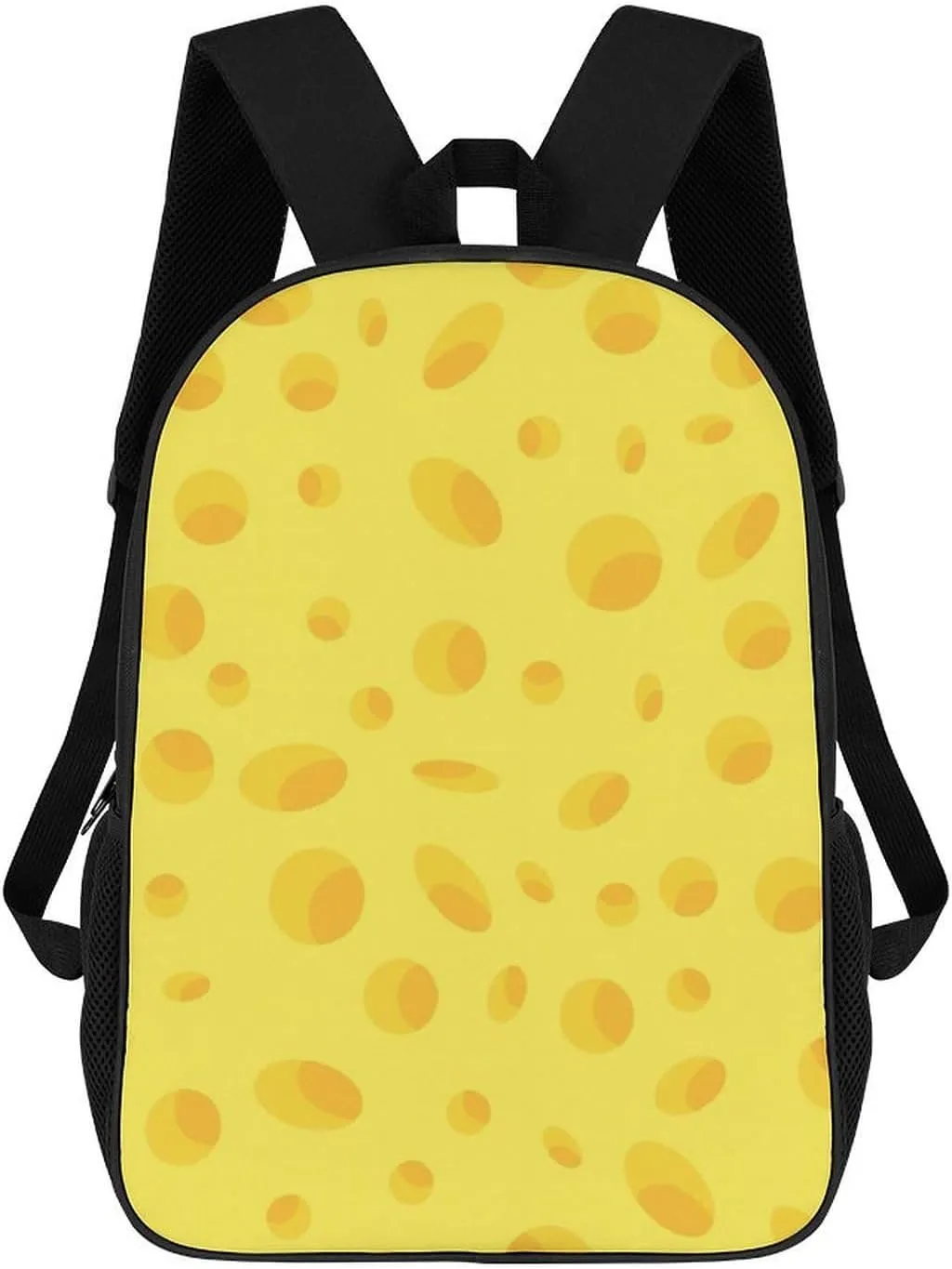 Yellow Cheese Pattern Backpack for Worker Business Hiking Travel Bag Shoulders Bag