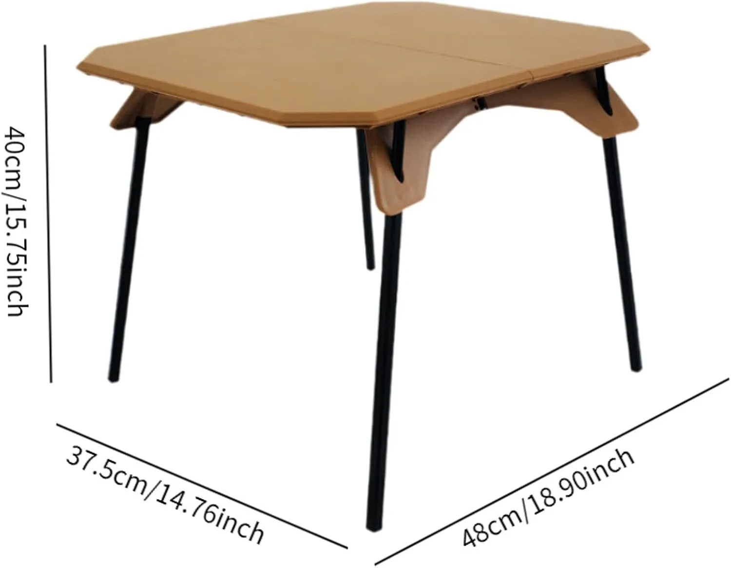 Yiju Adjustable Height Folding Table for Outdoor Activities and Gatherings, Khaki