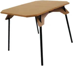 Yiju Adjustable Height Folding Table for Outdoor Activities and Gatherings, Khaki