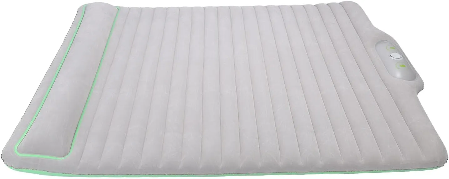 Yosoo Inflatable Camping Bed Portable Sleeping Mat for Camping Hiking Press Inflation Lightweight PVC Material (Grey)