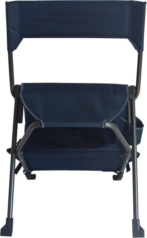 Zenithen Limited Portable Foldable Folding Backpack Chair, Perfect for Camping, Hiking, Outdoor Recreation, Sporting Events, Campfires and Lounging, Dark Blue (Pack of 1)
