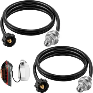 Zonon 2 Pcs 6 ft Propane Adapter and Hose Propane Fuel Filter with Hose Propane Adapter Extension Compatible with Mr Buddy Heater and Big Buddy F273699 Assembly Replacement for Tank and Gas Grill