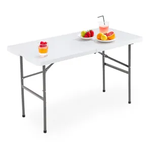 ZUNMOS 4FT Folding Table with Handles for Parties, Banquets, Backyard Events, White